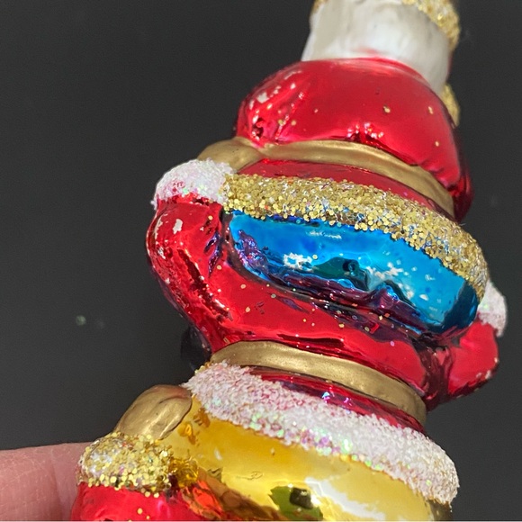 Vintage Discovery Channel Store Handblown Santa Bonanza Ornament Poland - Picture 12 of 16